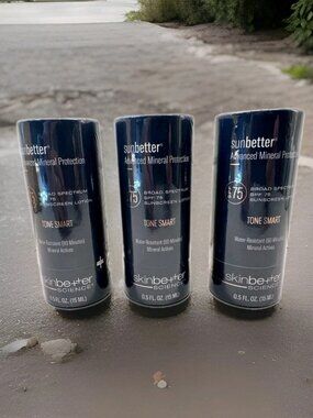 3 Pack - Skinbetter Science Sunbetter TONE SMART SPF 75 Sunscreen Lotion 04/27